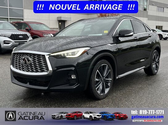 INFINITI QX55 ESSENTIAL AWD ***CLEAN CARFAX + NAV + TOIT + UN PROPRIO *** 2023 Noir