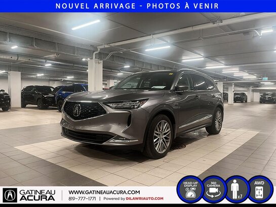 ACURA MDX Platinum Elite SH-AWD *** UN PROPRIO + NAV + TOIT + CLEAN CARFAX *** 2023 Gris