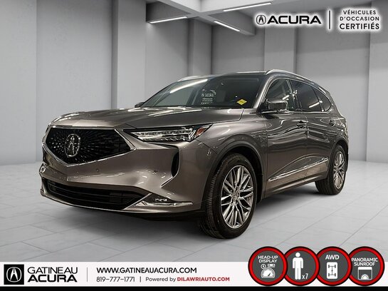 ACURA MDX Platinum Elite SH-AWD *** UN PROPRIO + NAV + TOIT + CLEAN CARFAX *** 2023 Gris
