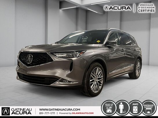 2023 ACURA MDX Platinum Elite SH-AWD *** UN PROPRIO + NAV + TOIT + CLEAN CARFAX *** Grey