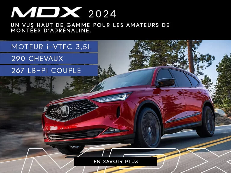Acura MDX 2024 accueil aout