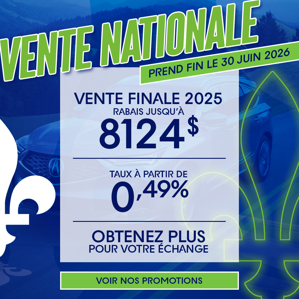 ACURA pop up vente nationale 2026 FR